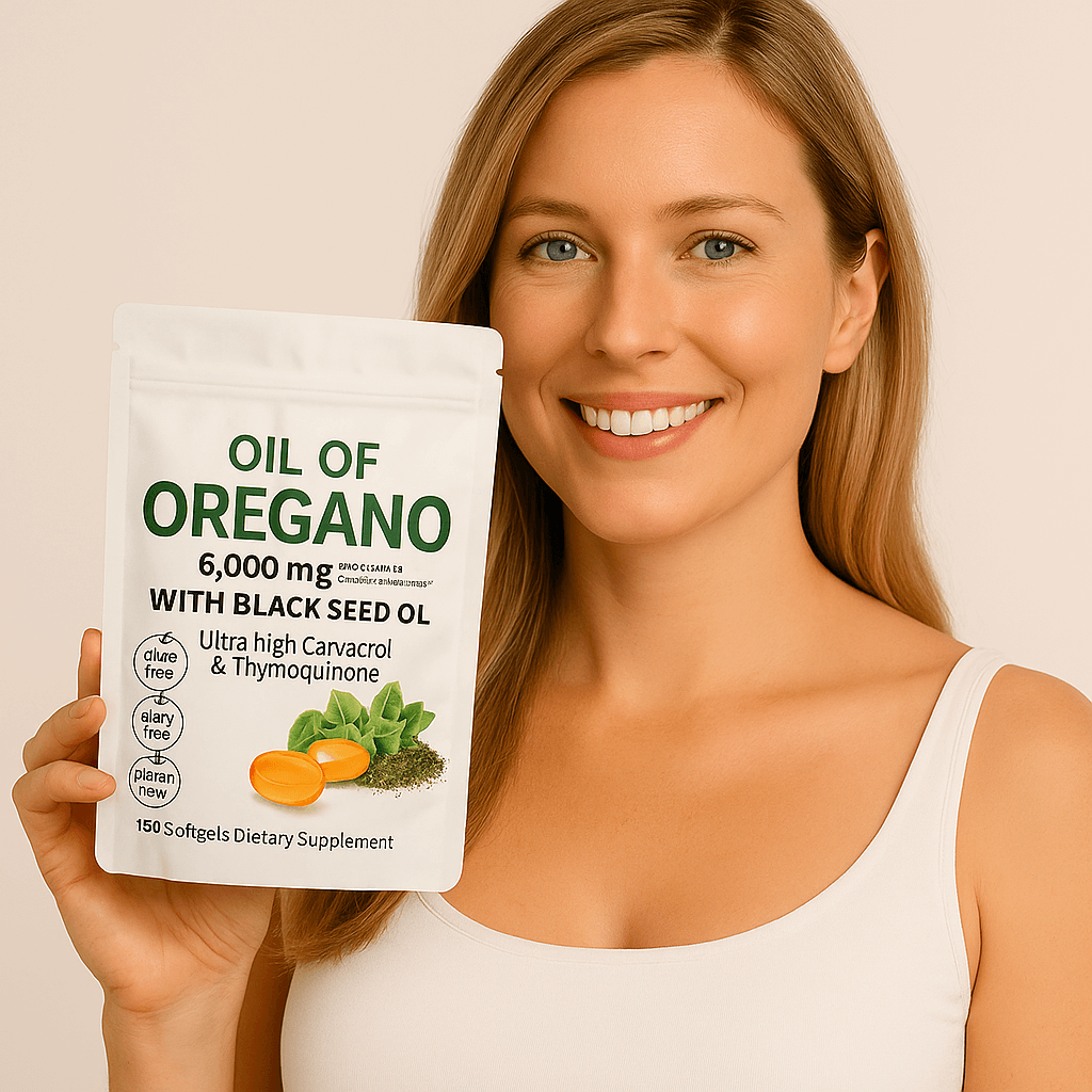 Oil Of Oregano with Black Seed Oil - 6000mg | 180 Softgels | 2-in-1 Natural Immune Support