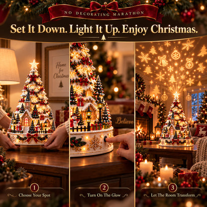 Christmas Led Projector - Village Centerpiece