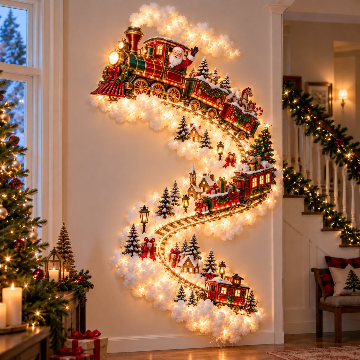 Christmas Wall Decor - Magic Trail Wall Light - Layered Lighted