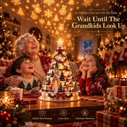 Christmas Led Projector - Village Centerpiece