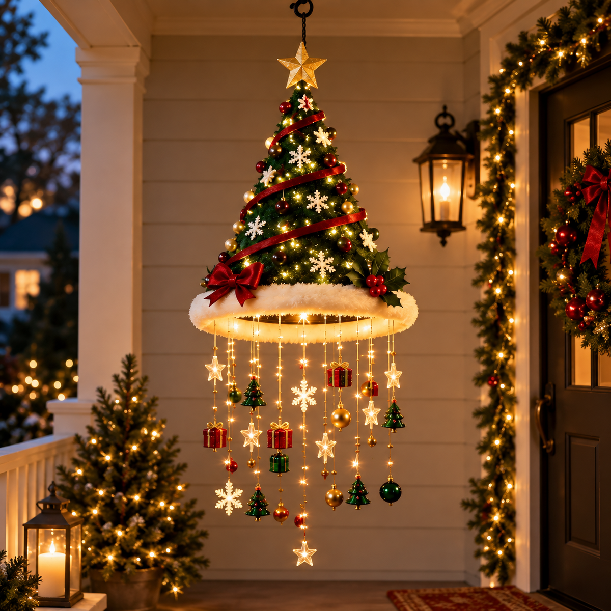 Christmas Decoration - Hanging Light - Festive LED Chandelier