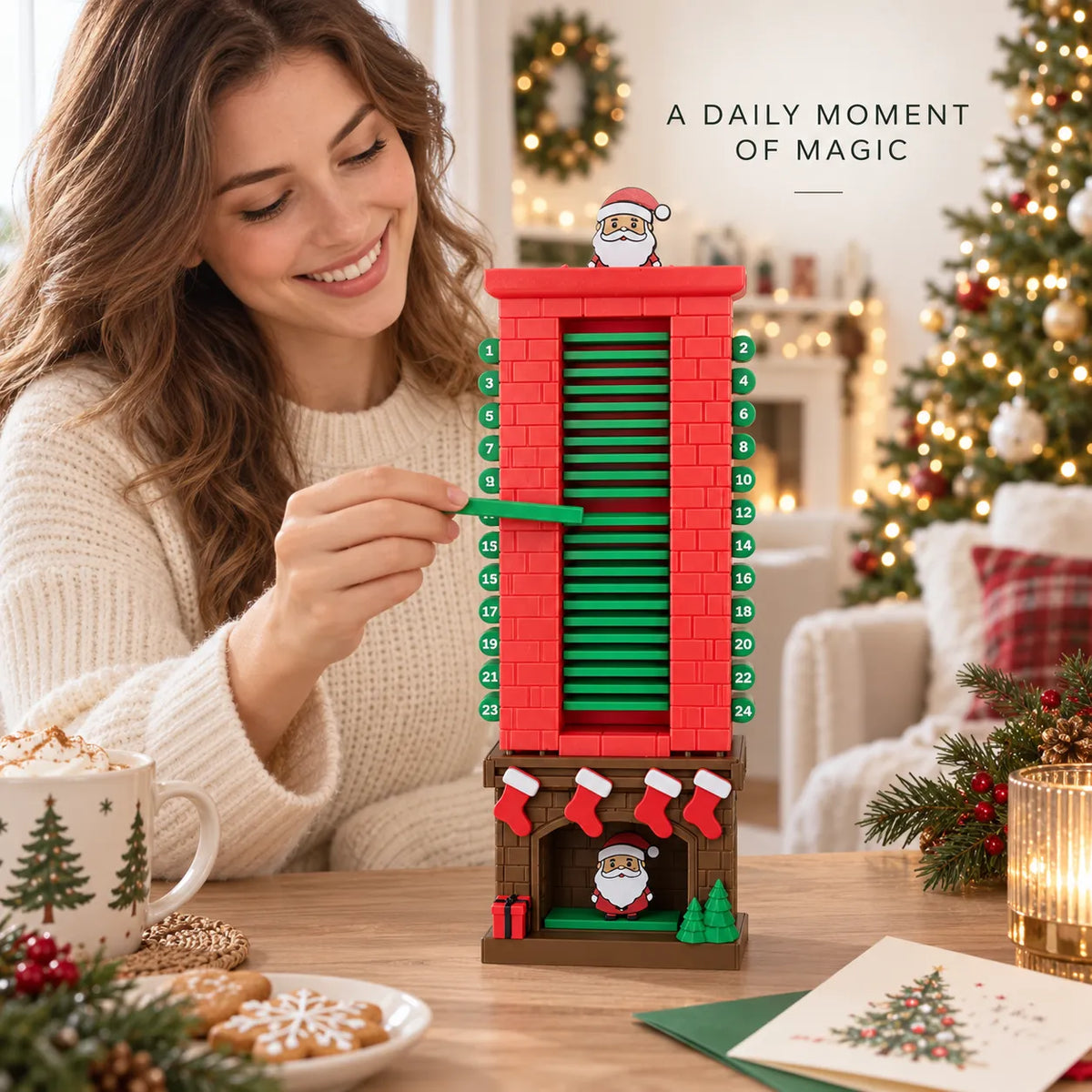 25-day Christmas Countdown Calendar - Santa Chimney