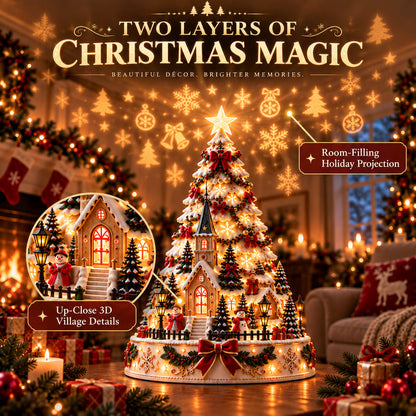 Christmas Led Projector - Village Centerpiece