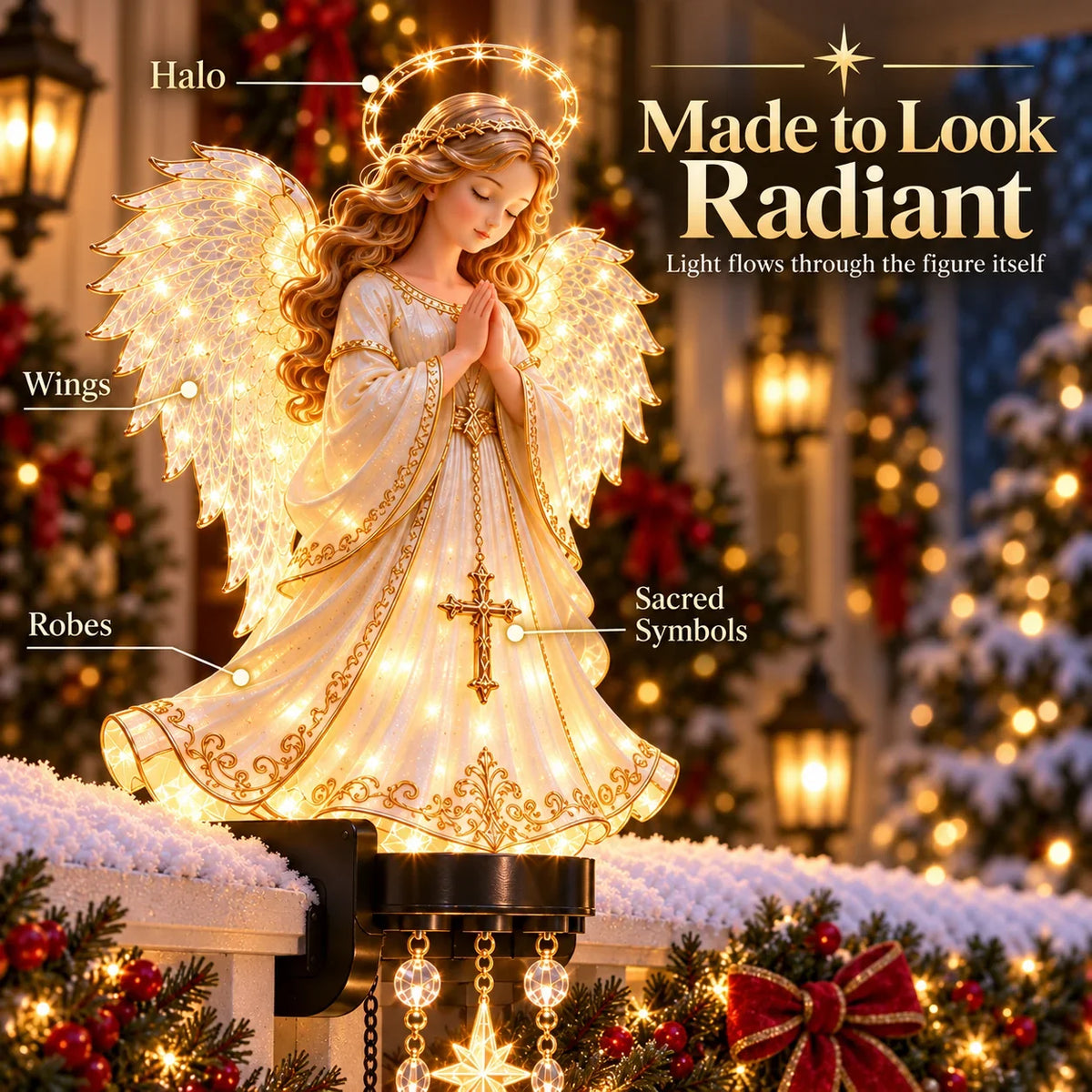 Christmas Decor - Sacred Christmas Railing Lights