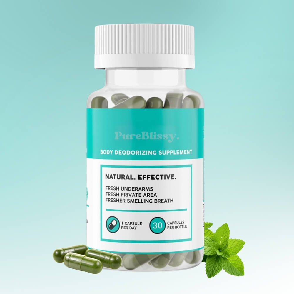 Internal Deodorant Supplement - Chlorophyll Body Deodorizer 30 Capsules