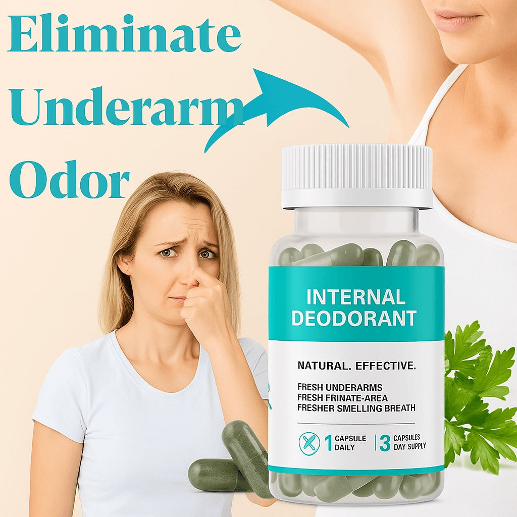 Internal Deodorant Supplement - Chlorophyll Body Deodorizer 30 Capsules