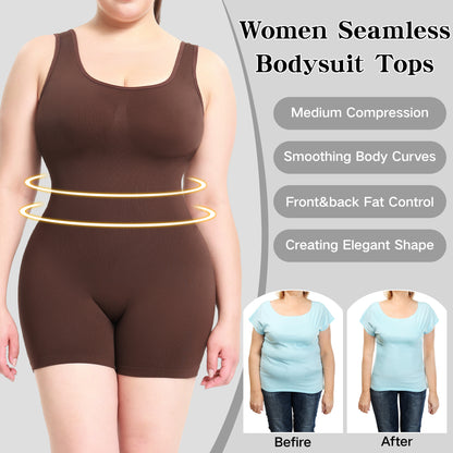 Seamless Tank Bodysuit Shorts Shaper