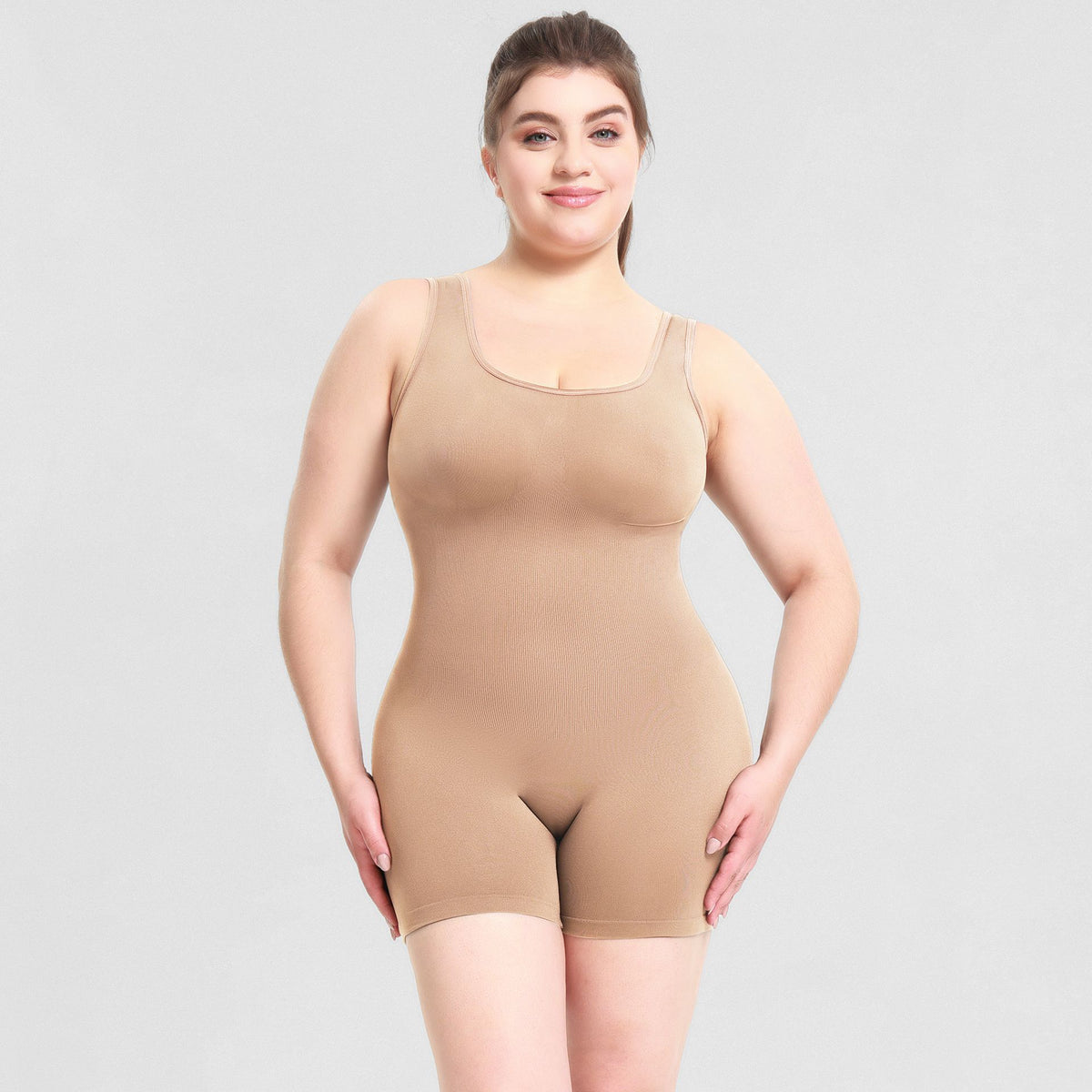 Seamless Tank Bodysuit Shorts Shaper