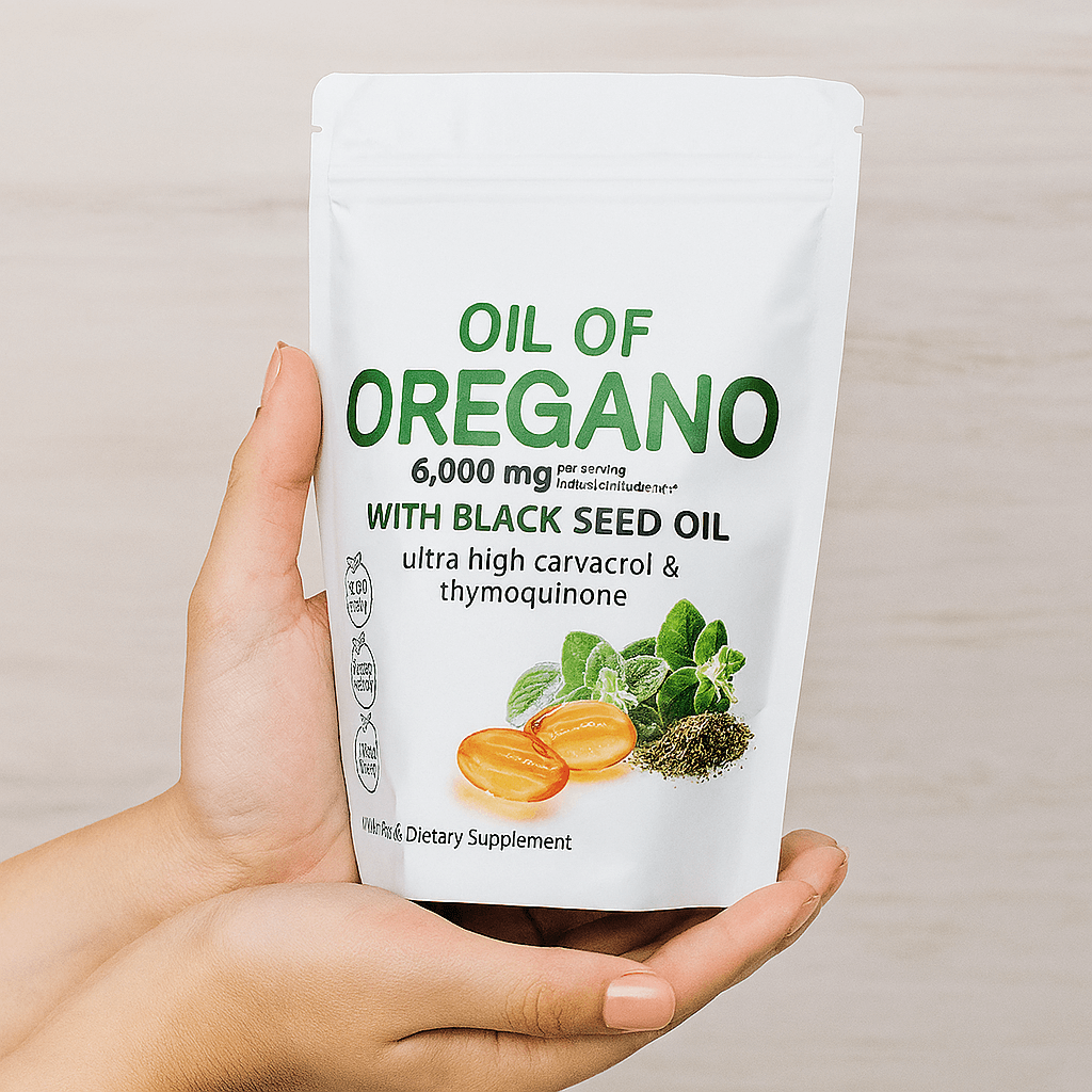 Premium Oil Of Oregano with Black Seed Oil - 6000mg 180 Softgels 2-in-1 Boost Immune & Antioxidant