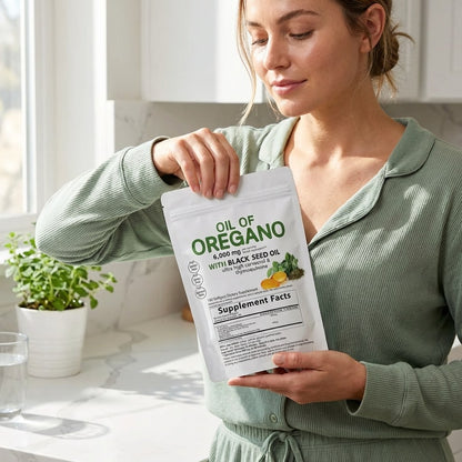 Oil Of Oregano with Black Seed Oil 2 in 1 Carvacrol & Thymoquinone 180 Softgels
