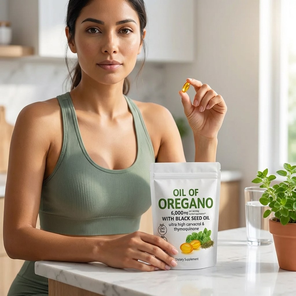 Oil Of Oregano with Black Seed Oil 2 in 1 Carvacrol & Thymoquinone 180 Softgels