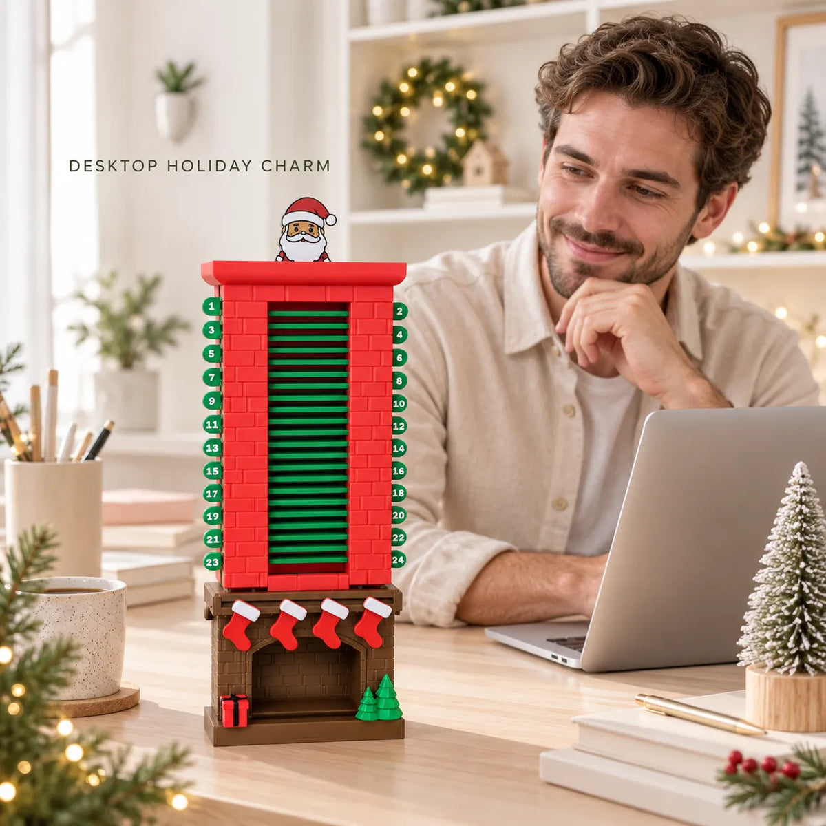 25-day Christmas Countdown Calendar - Santa Chimney