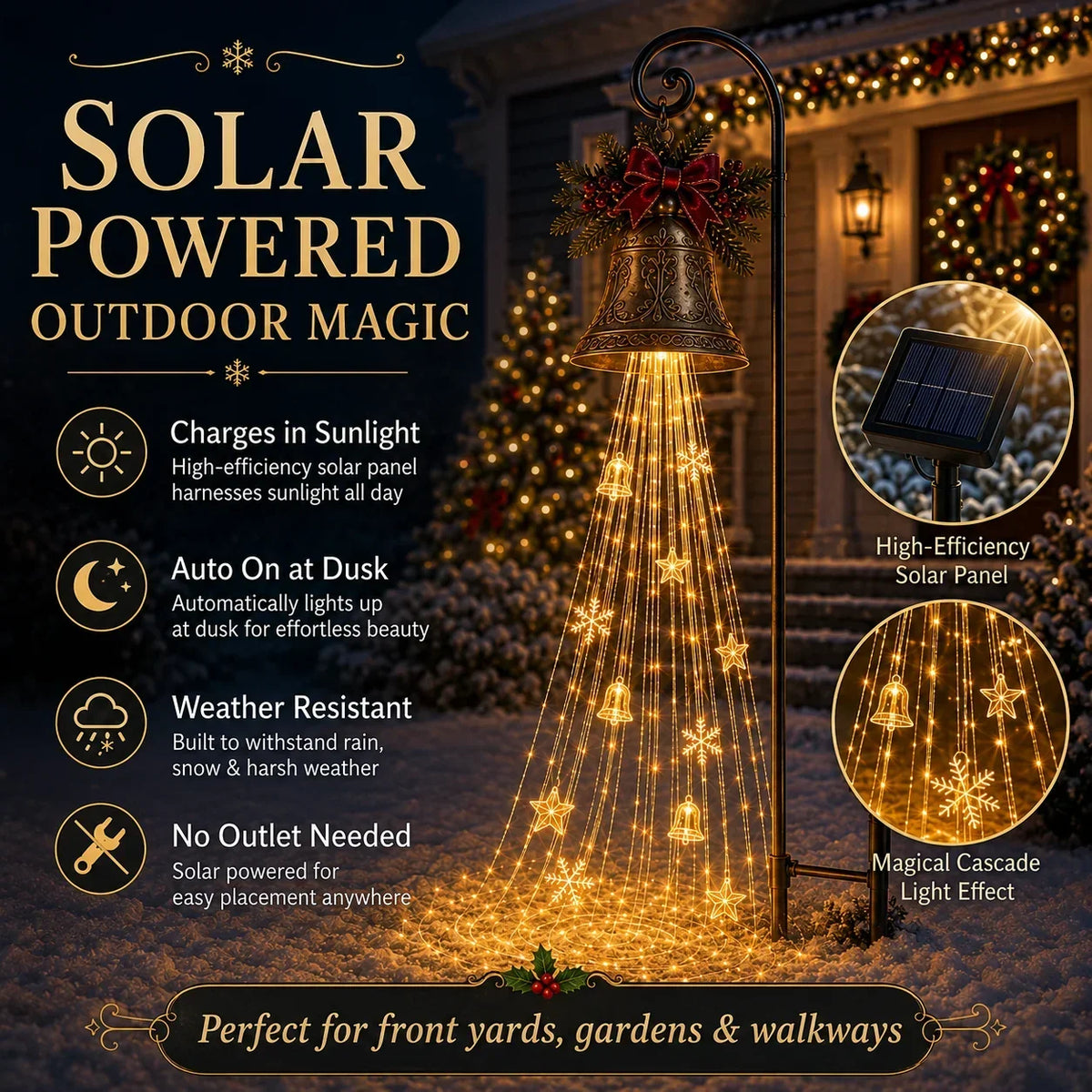 Christmas Light Garden Decorate - Flowing Light Collection