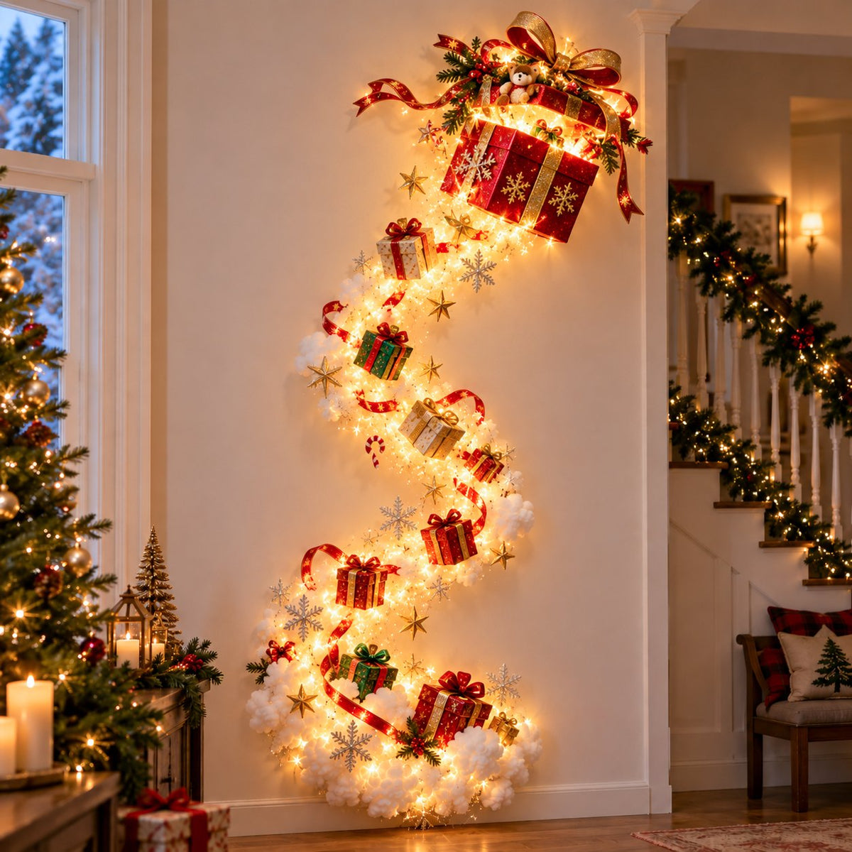 Christmas Wall Decor - Magic Trail Wall Light - Layered Lighted