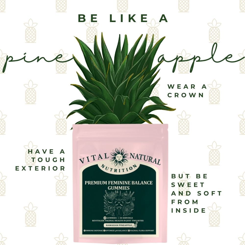 pH Balance Pineapple Gummies – Feminine Odor & Vaginal Support - 60 Count