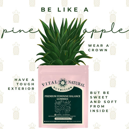 pH Balance Pineapple Gummies – Feminine Odor & Vaginal Support - 60 Count