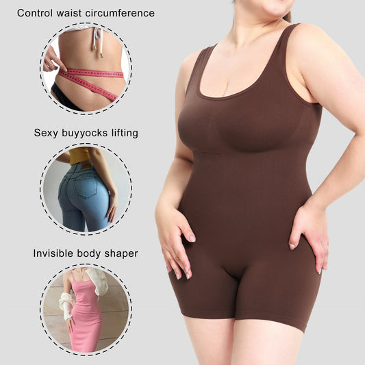Seamless Tank Bodysuit Shorts Shaper
